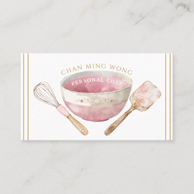 Baker Chef Caterer Cartão de visita (Frente)