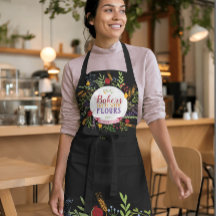 Baker Floral Bonito E Cheio Apron