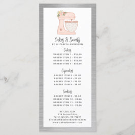 Bakery Chef Chef Menu