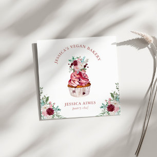 Bakery Pastery Chef Floral Cartão de visita
