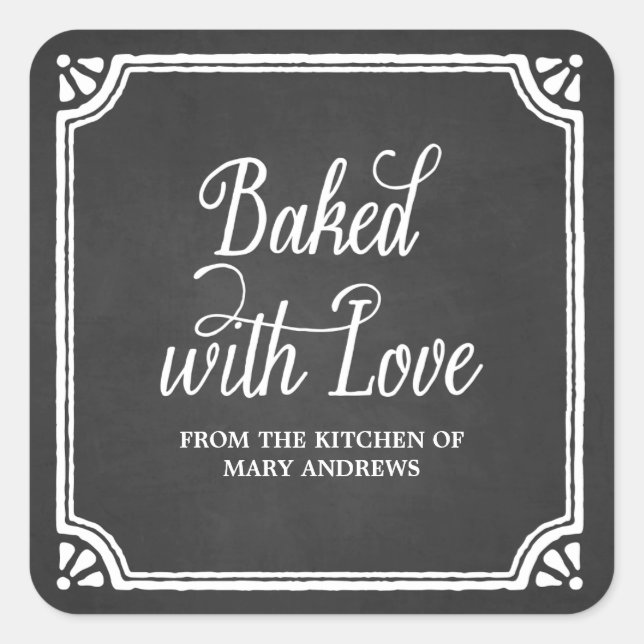 Baking Rustic | Adesivos para produtos assados de  (Frente)