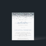 Bala Azul Pêssego do Orçamento Doce 16 Convite<br><div class="desc">Peacock Blue Glitter 16 Convite. Um alternativo de 4, 5 pol x 5, 6 pol com preço inferior. Disponível em um STOCK DE CARTÃO SEMI GLOSS 110 lb, que é a opção padrão (recomendada para convites), OU um STOCK DE PAPEL THINNER SATIN FINISH 80 lb (ideal para gabinetes). Os envelopes...</div>