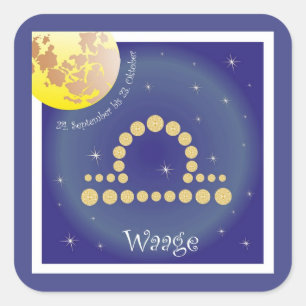 Balança 24. setembro até 23. outubro autocolante