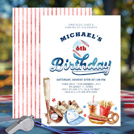 Balançar sobre o Convite de aniversário de beisebo