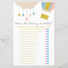 Balão adivinha quem, Mamãe ou jogo do Chá de frald