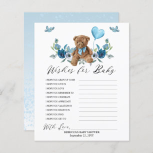 Balão Azul de Urso Teddy Deseja Jogo de Bebê