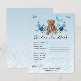 Balão Azul de Urso Teddy Deseja Jogo de Bebê