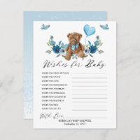 Balão Azul de Urso Teddy Deseja Jogo de Bebê