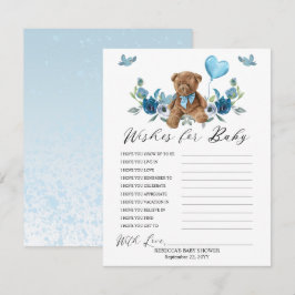 Balão Azul de Urso Teddy Deseja Jogo de Bebê