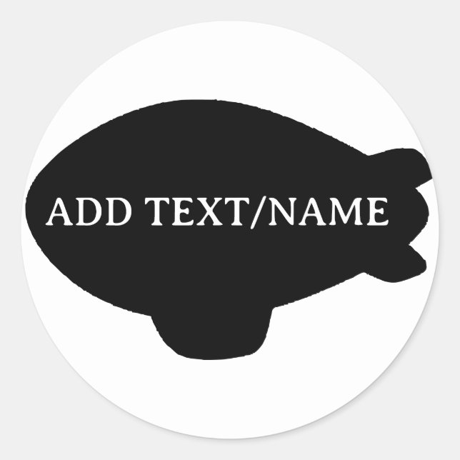 Balão Blimon Preto No Adesivo Personalizado Do Céu (Frente)