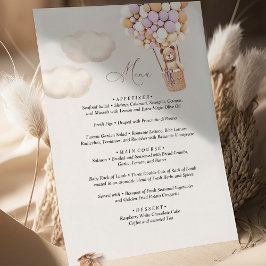 Balão Chá de fraldas do Urso do Menu