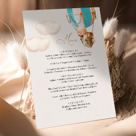 Balão Chá de fraldas do Urso do Menu