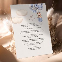 Balão Chá de fraldas do Urso do Menu