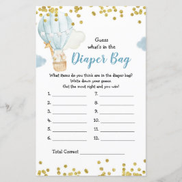 Balão de ar quente adivinha o que há na Fralda?