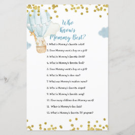 Balão de ar quente azul que conhece o melhor jogo 