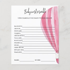 Balão de ar quente - Baby Word Scramble