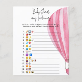 Balão de ar quente - chá de fraldas do jogo Emoji