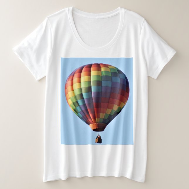 Balão de ar quente com T-Shirt mais soprando (Frente do Design)