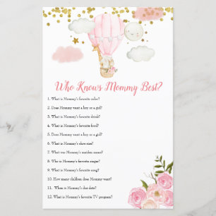 Balão de ar quente cor-de-rosa, que conhece melhor