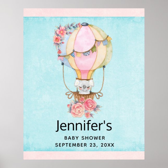 Balão de Ar Quente Cujo Curso é Poster (Frente)