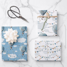 Balão de Ar Quente de Aquecimento de Aquarela Aquo