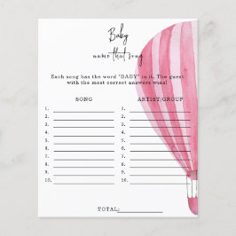 Balão de ar quente - Nomeie esse jogo de chá de fr