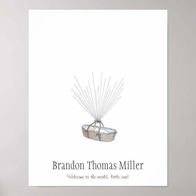 Balão de Impressão Digital Nova - Azul (Frente)