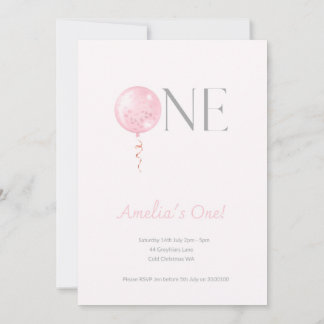 Balão de primeiro aniversário Convite de aniversár