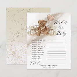 Balão de Urso de Teddy Deseja Jogo de Bebê