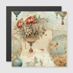 Balão de Vintage Ar Quente em Paisagem Serena (3)