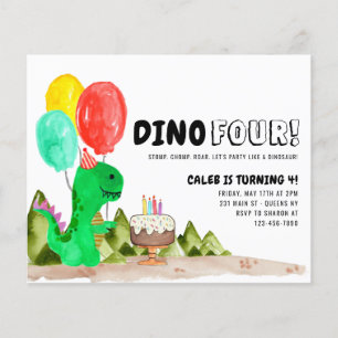 Balão Dinossauro Orçamento QUATRO Aniversário de 4