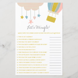 Balão e nuvem de Vamos! Jogo do chá de fraldas