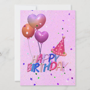 Balão rosa Aniversário