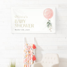 Balão Rosa, Eucalyptus, Chá de fraldas Bem-vindo