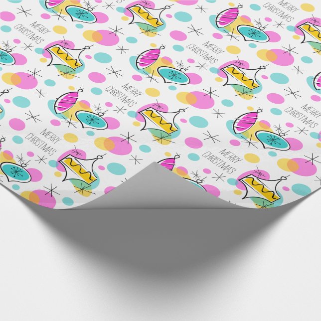 Balas de Árvore Retro Papel de embrulho de Natal F (Ponta)