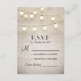 balas de burlap light elegant casamento RSVP