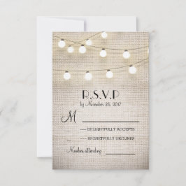 balas de burlap light elegant casamento RSVP