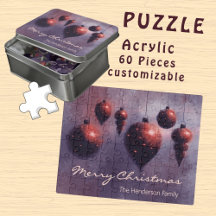 Balas de Natal Personalizadas - acrílico Vermelho