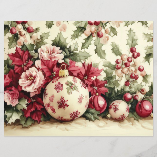 Balas e Flores de Natal Coloridas (Frente)