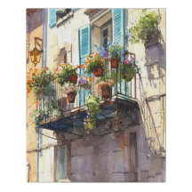 Balconha de Disparo Azul Sunlit com Flores
