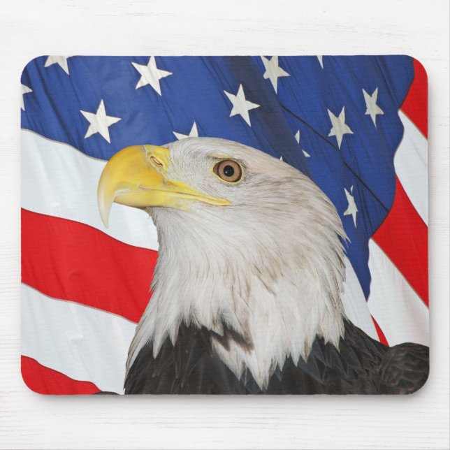 BALD EAGLE E AMERICANA FLAG MOUSEPAD (Frente)