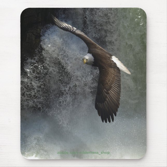 BALD EAGLE & WATERFALL Mousepad (Frente)