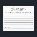 Balde List Lifetime of Adventures<br><div class="desc">Estas cartas de balde encantadoras serão um alternativo perfeito para um livro de convidados tradicional. Terá todos os seus convidados a falar sobre as melhores ideias para visitar ou fazer na sua vida juntos como um casal casado!</div>