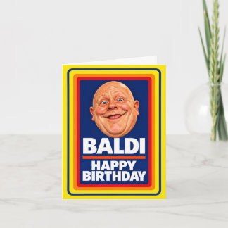 Baldi – Cartão de Aniversário de Cabeça Careca Eng