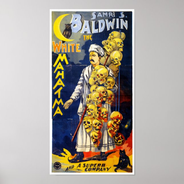 Baldwin O Poster vintage De Mahatma Branco (Frente)