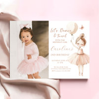 Balé Ballerina Aniversário Foto Convite