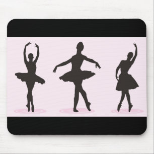 Balé Ballerina Silhouette Mouse Pad Mousepad