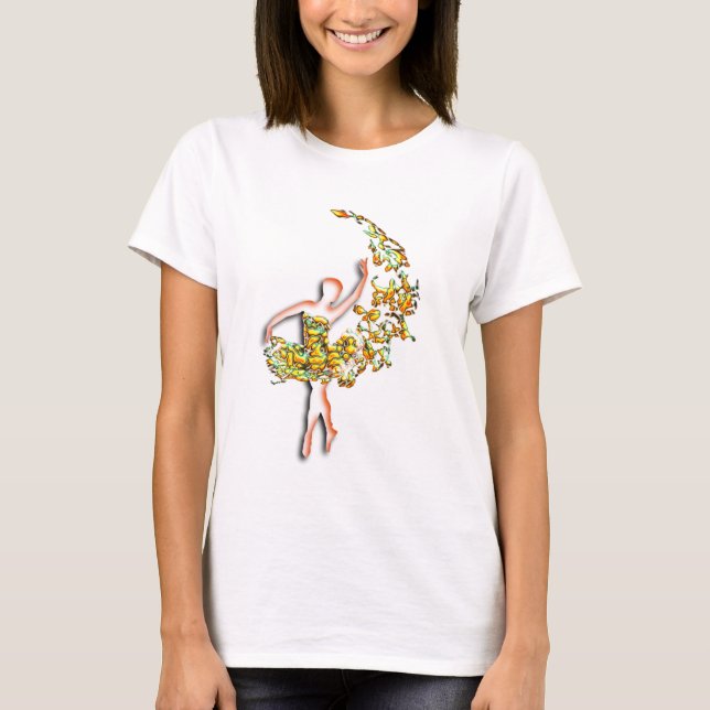 Balé Ballerina T-Shirt Dancer Mulher (Frente)