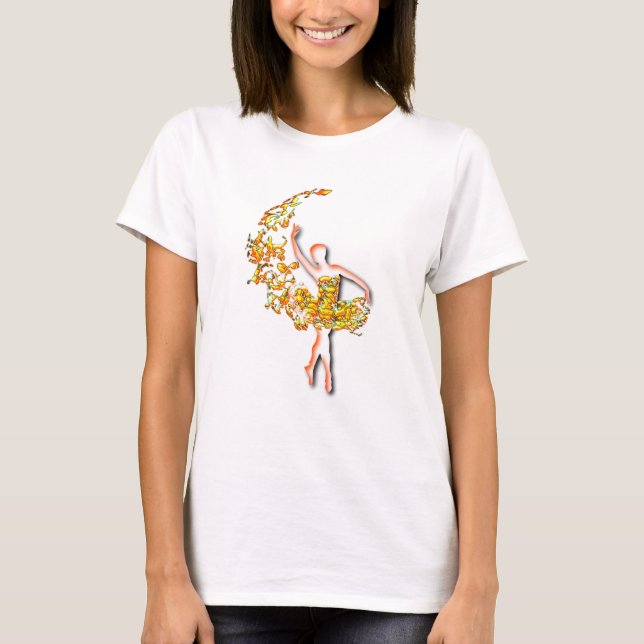 Balé Ballerina T-Shirt Dancer Mulher (Frente)