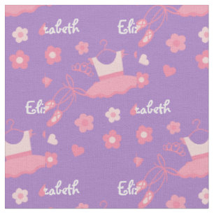 Balé Ballerina Tecido Personalizado Rosa Púrpura